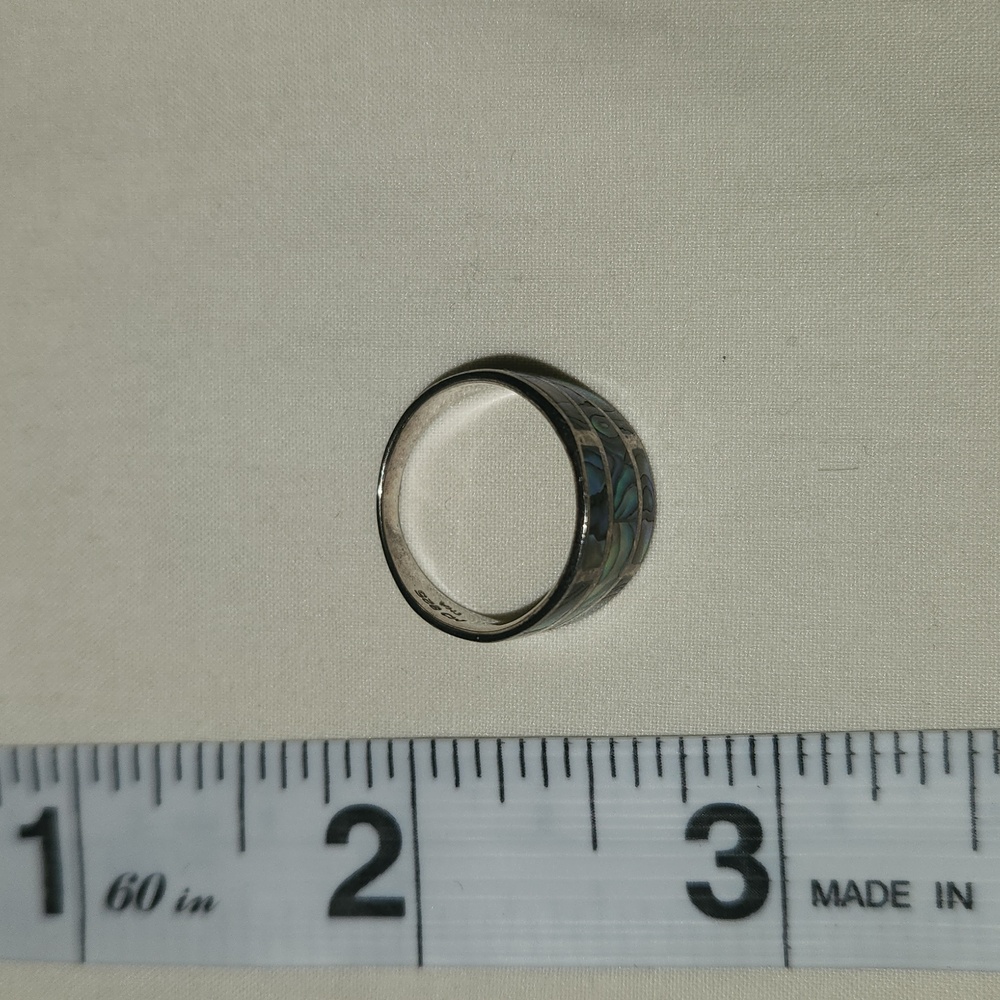 Sterling Silver Abalone Shell Inlay MO 925 TMA - Picture 3 of 5